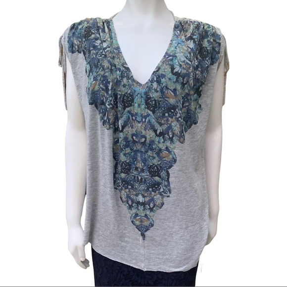 FREE PEOPLE BOHO ABSTRACT SHIRT - Picture 1 of 12